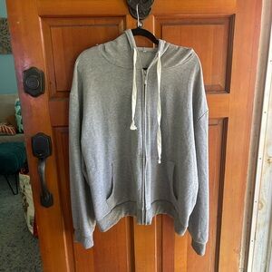 Classic Gray Zip-Up Men's Sweater